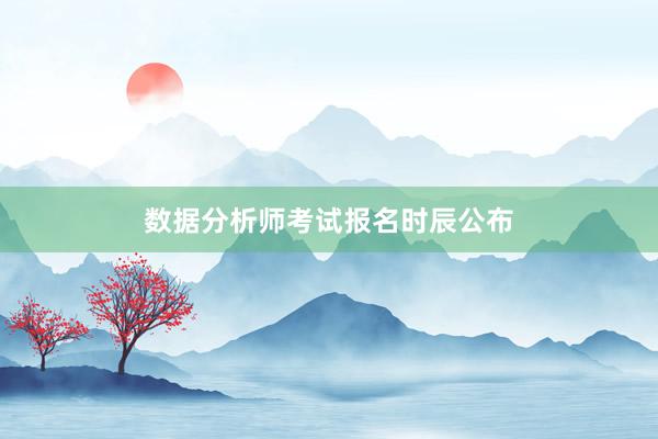 数据分析师考试报名时辰公布